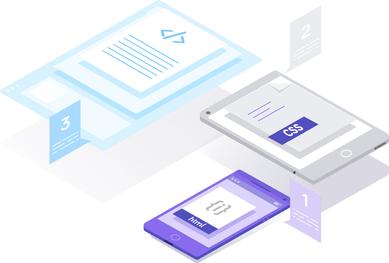 Illustrazione isometrica — sviluppo software